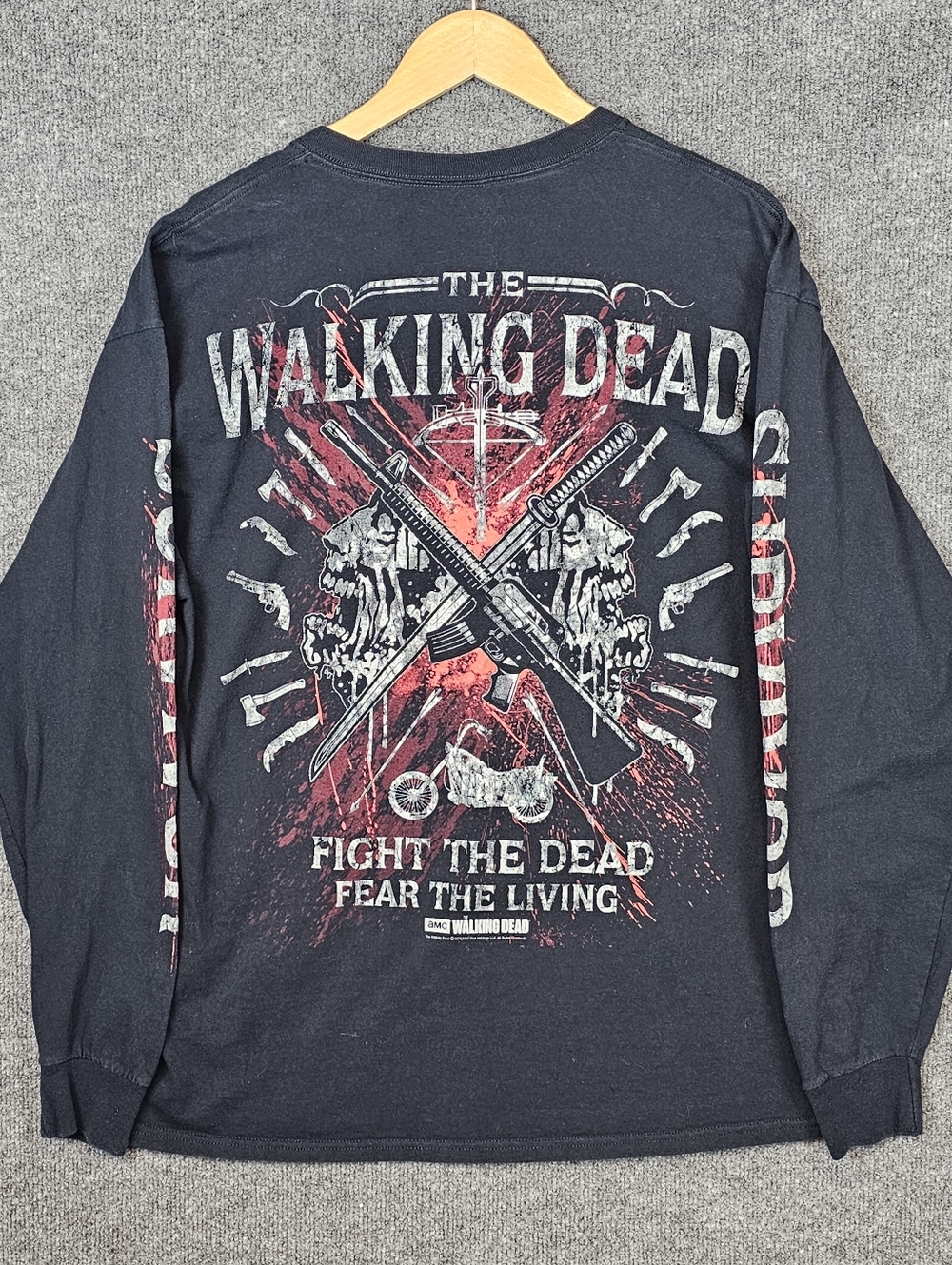 Rare- The Walking Dead Survivor Graphic Tee - Black LS